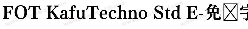 FOT KafuTechno Std E字体转换